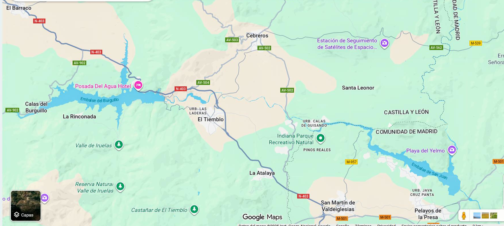 Mapa: Cebreros en la Sierra de Gredos